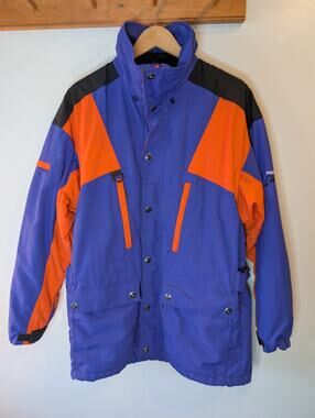 Vintage Roffe Challenge Systemz Ski Jacket Purple Orange Colorblock Ultrex M